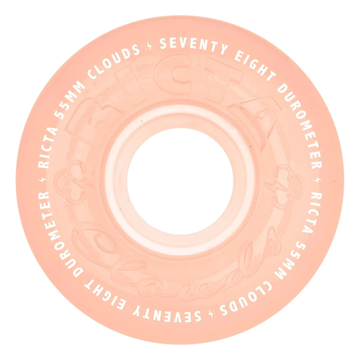 RICTA Clouds Red Glow In The Dark 78A 55mm Skateboard Wheels Skateboard Wheels Ricta