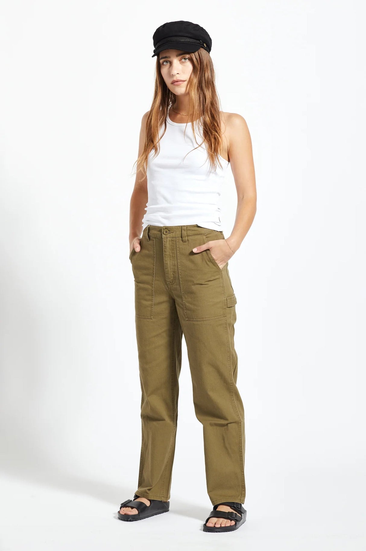 BRIXTON Women's Alameda Pants Military Olive Women's Pants Brixton
