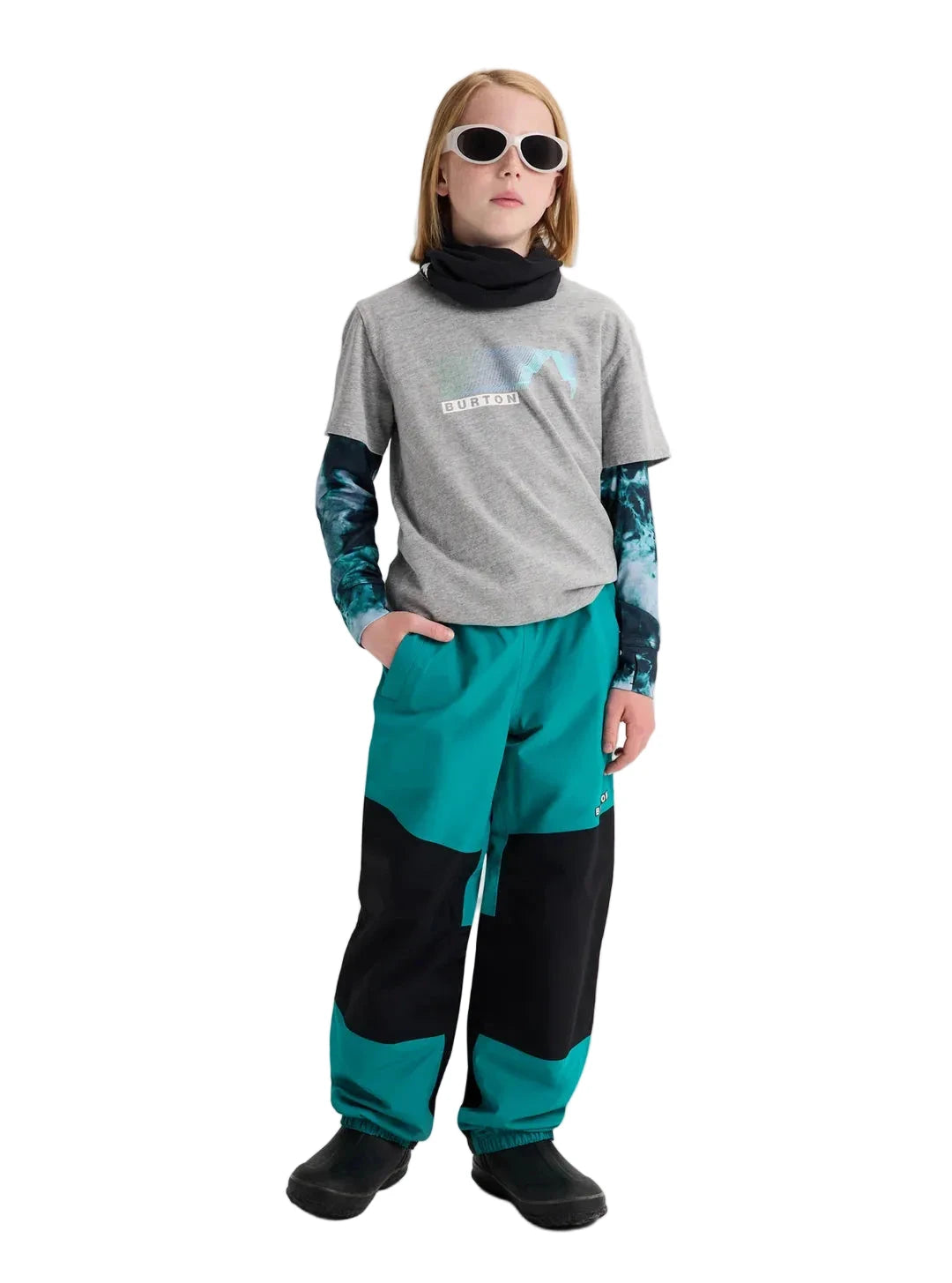 BURTON Kids Melter Plus 2L Snow Pants Pacific Teal/True Black 2027 Youth Snow Pants Burton