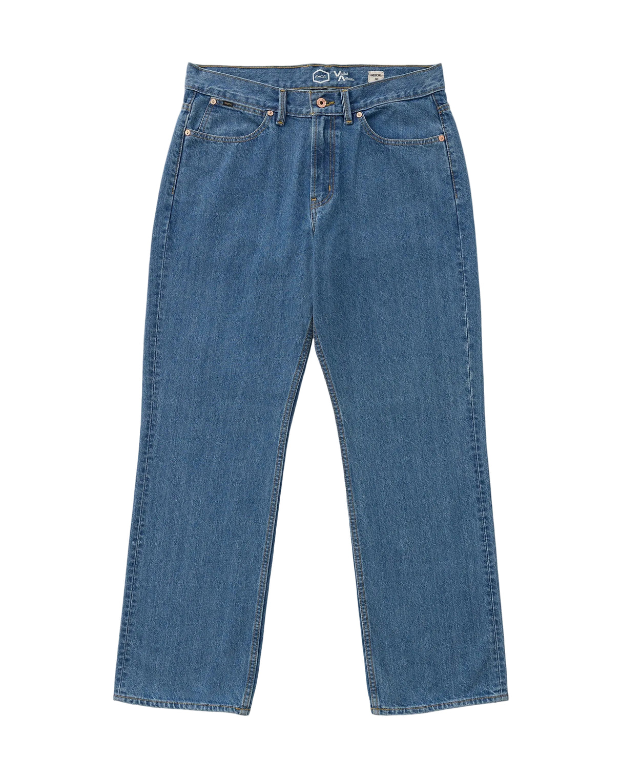 RVCA Americana Dayshift Denim Pants Blue Collar