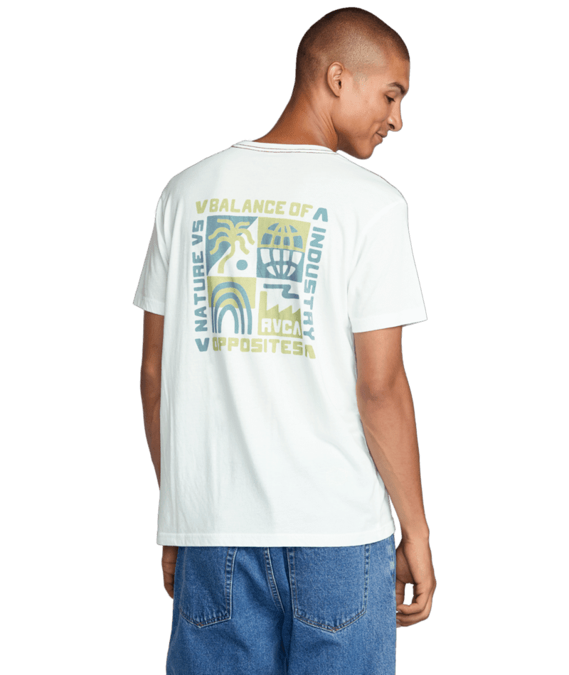 RVCA Nate Harbor T-Shirt Antique White Men's Short Sleeve T-Shirts RVCA
