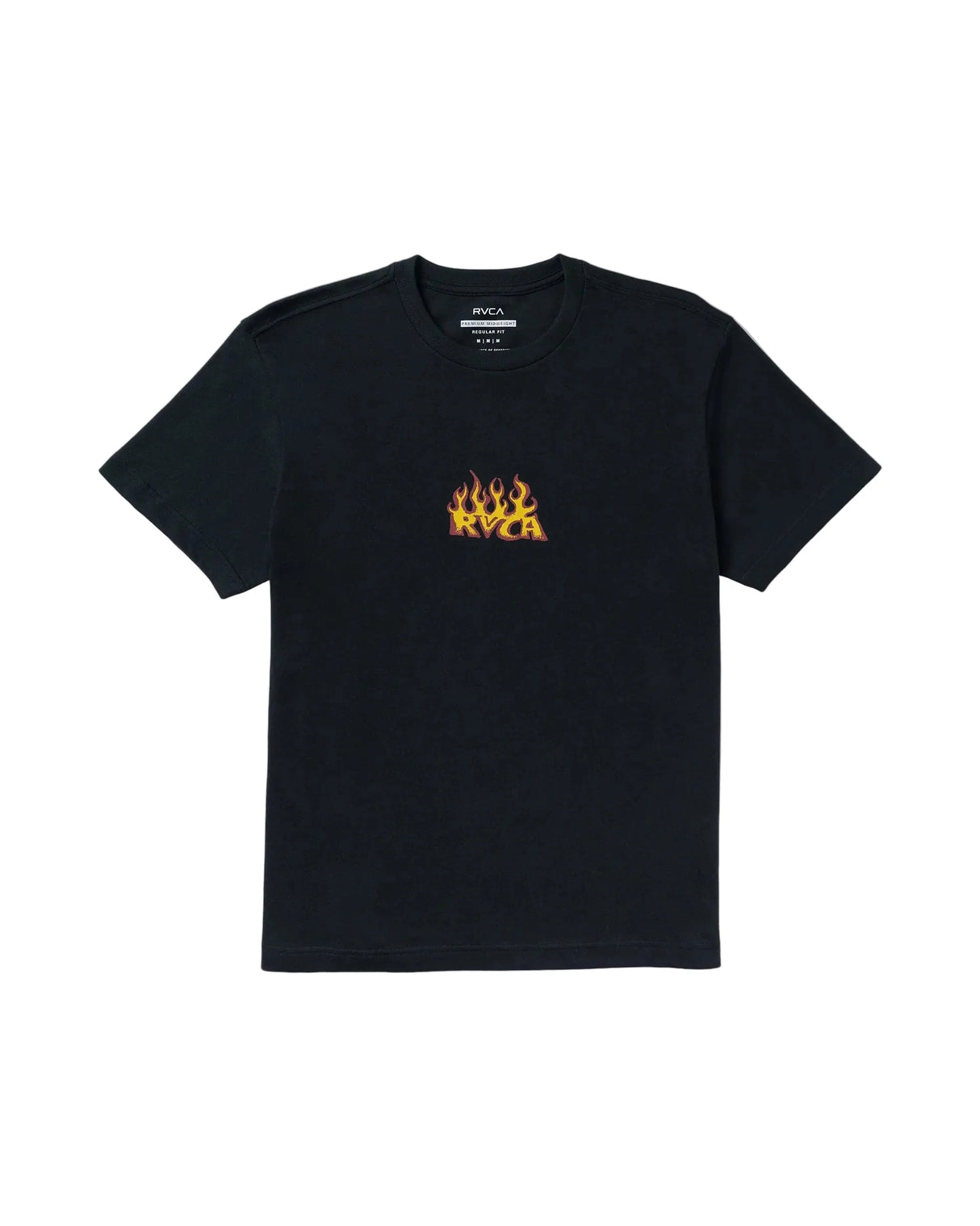 RVCA Spanky Fuego T-Shirt Black Men's Short Sleeve T-Shirts RVCA