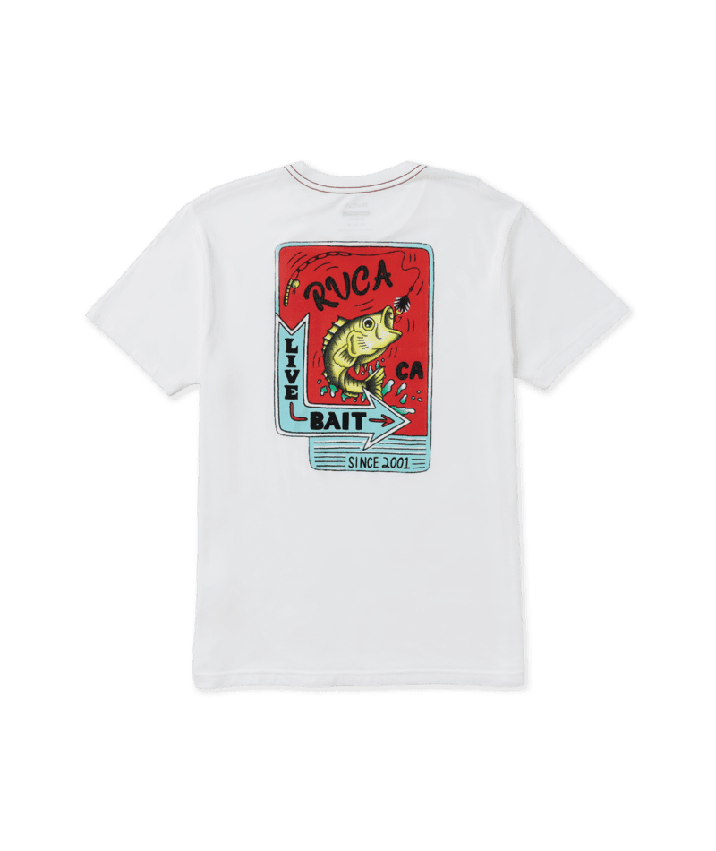 RVCA Live Bait T-Shirt Antique White Men's Short Sleeve T-Shirts RVCA