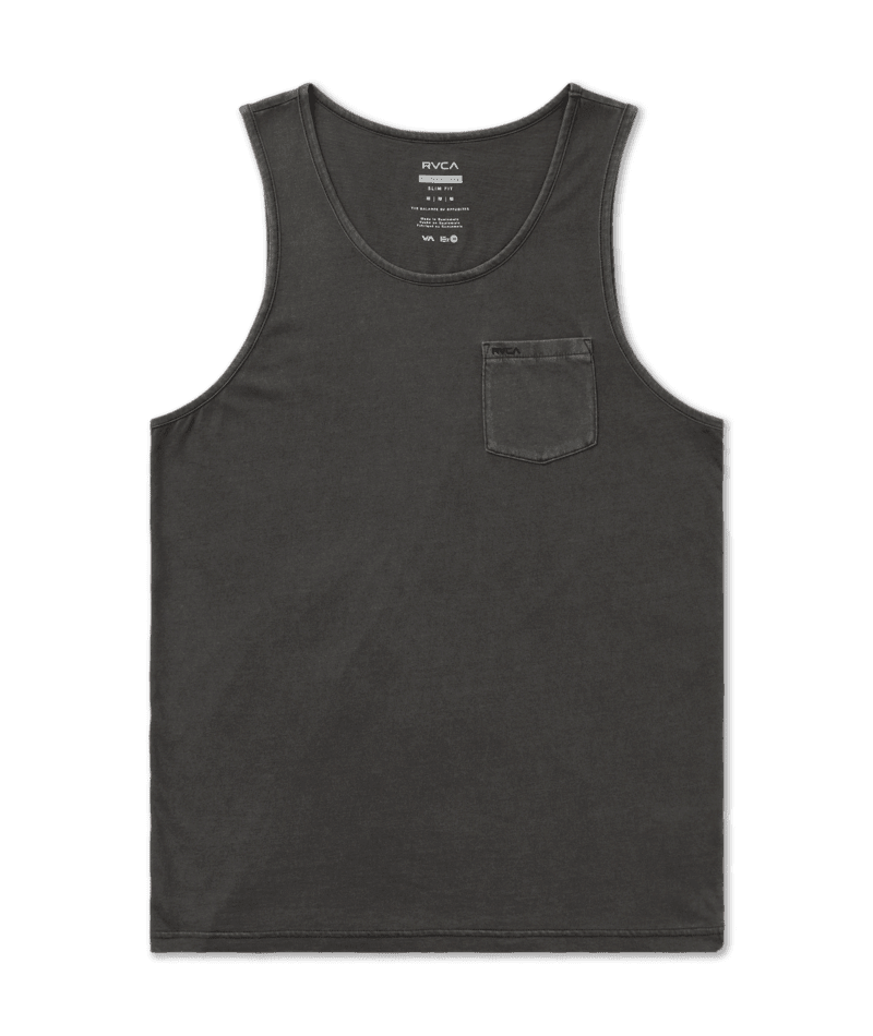 RVCA PTC 2 Pigment Tank Pirate Black Men's Tank Tops RVCA