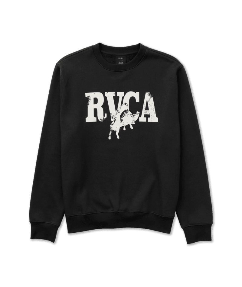 RVCA Buck Crew Sweatshirt Black Men's Crewnecks RVCA