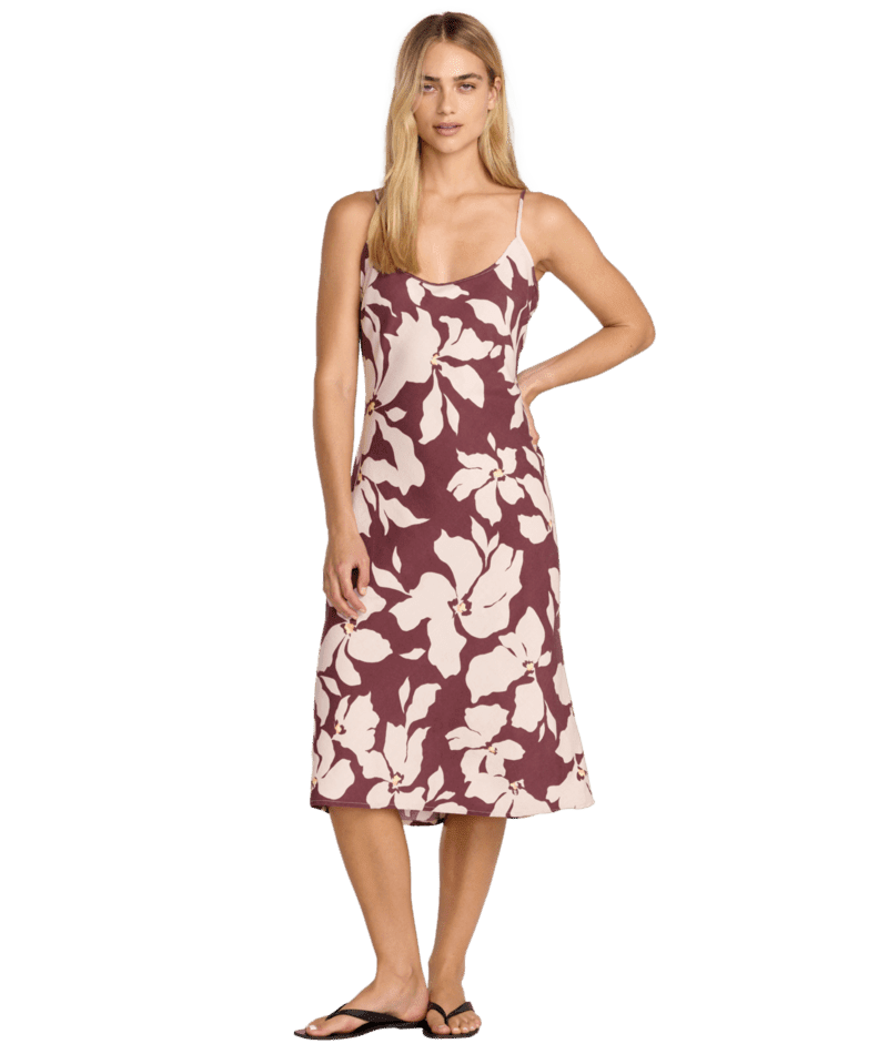 RVCA Women's Lets Dance Slip Dress Terra Brown Women's Dresses RVCA