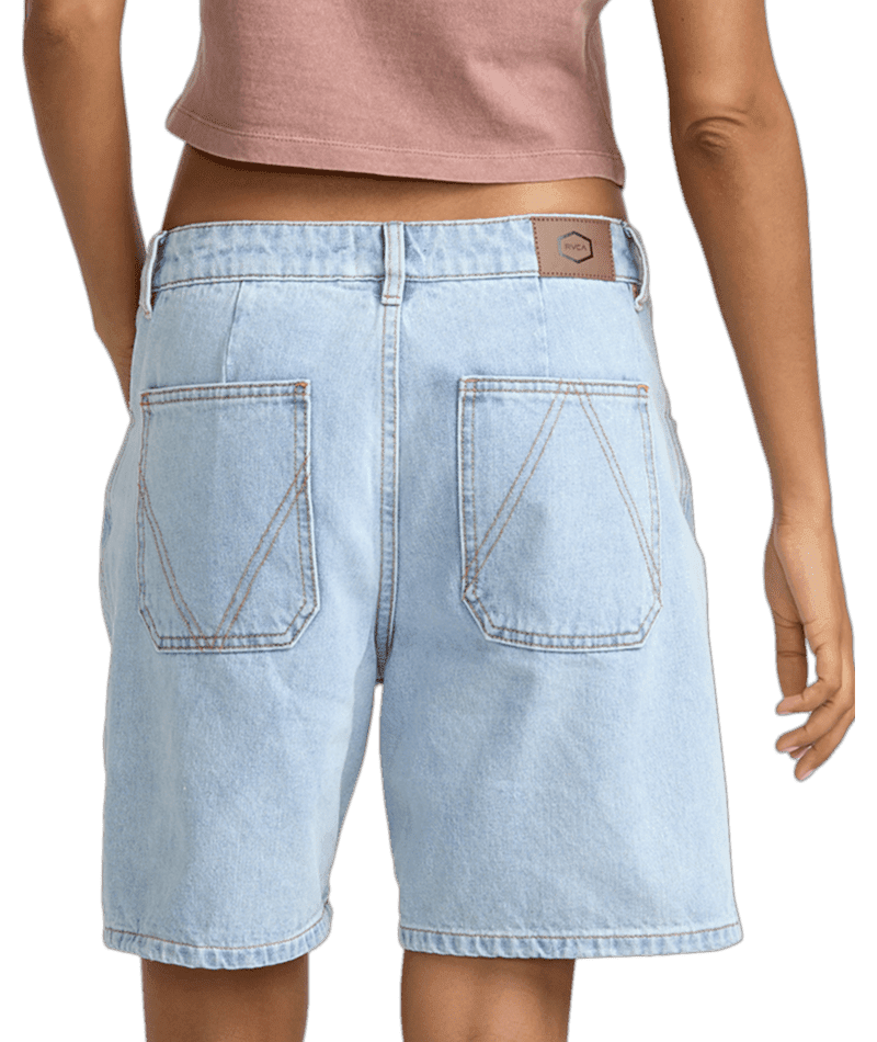 RVCA Women's Crawford Long Short II Ash Blue Women's Shorts RVCA