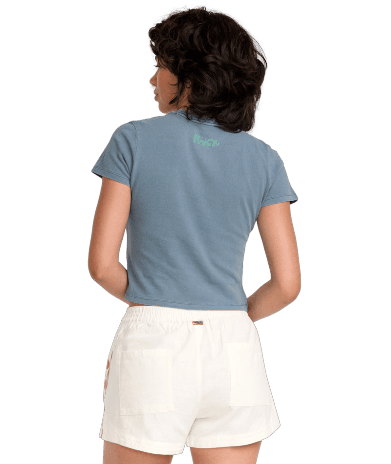 RVCA Women's Lauren Alvarez 411 T-Shirt Vintage Navy Women's T-Shirts RVCA