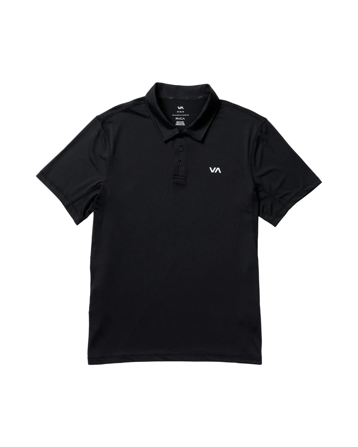 RVCA Sport Vent Polo Black Men's Polos RVCA