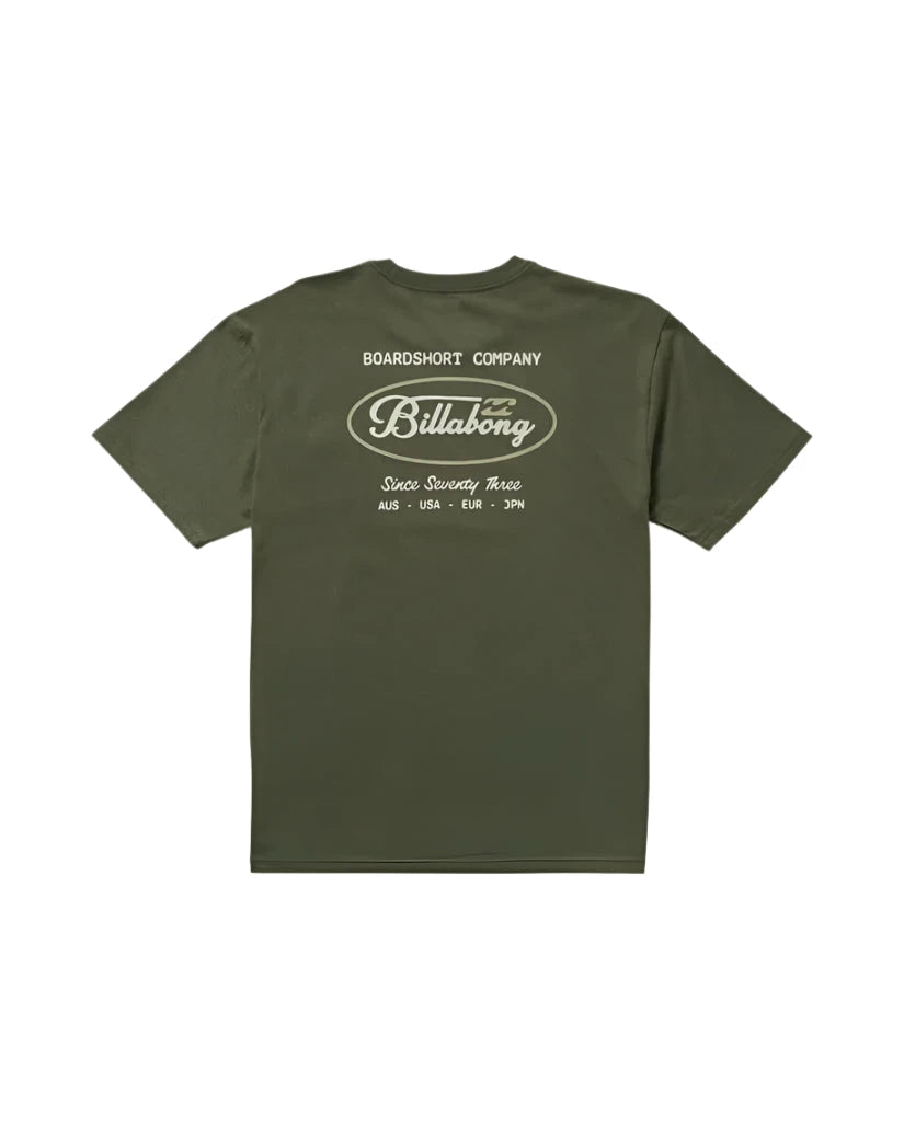 BILLABONG Bad Dog Pocket T-Shirt Olive Men's Short Sleeve T-Shirts Billabong