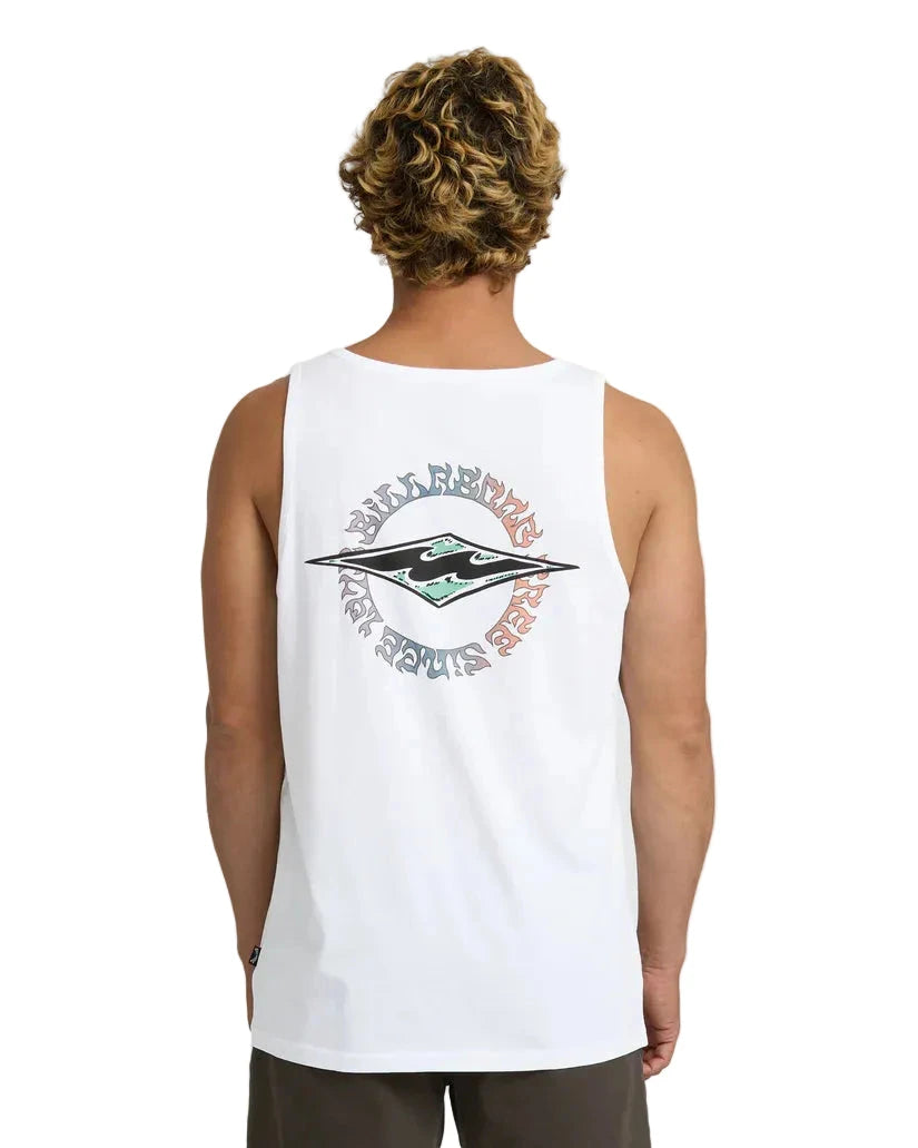 BILLABONG Hollow Diamond Tank Top White Men's Tank Tops Billabong