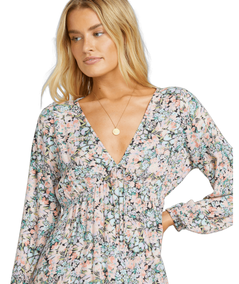 BILLABONG Women's Star Fall Dress Black Multi Women's Dresses Billabong