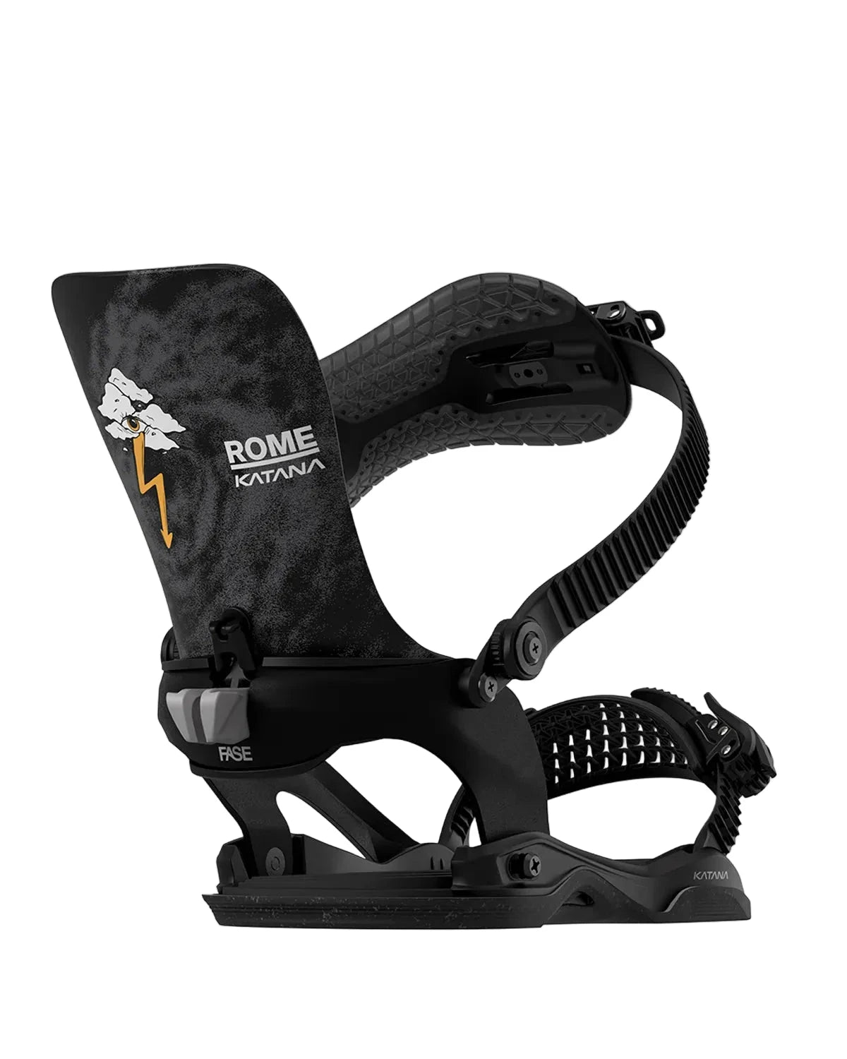 ROME Katana AW Pro FASE Snowboard Bindings Black 2027 Men's Snowboard Bindings Rome