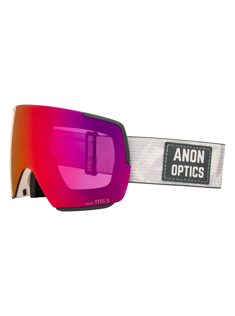 ANON M5 Low Bridge Sediment - Perceive Sunny Red + Perceive Cloudy Burst + MFI Face Mask Snow Goggle Snow Goggles Anon