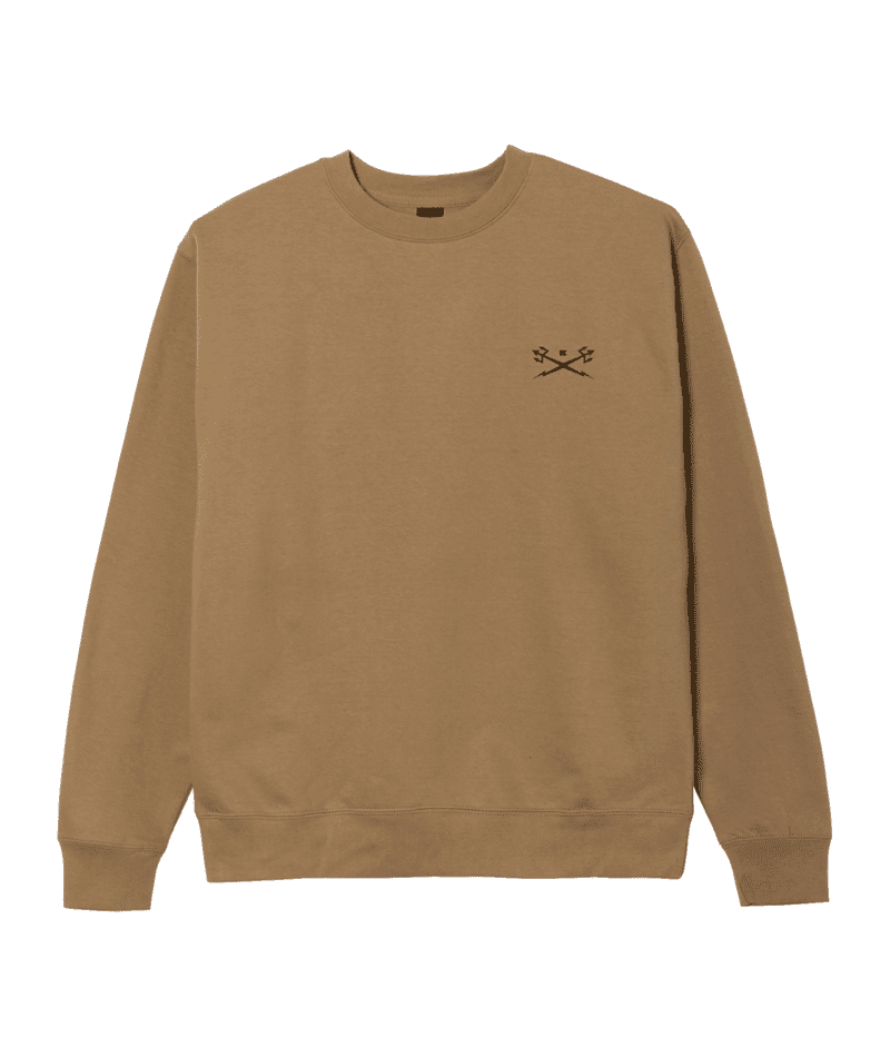 DARK SEAS Go-To V2 Crewneck Fleece Sandstone Men's Crewnecks Dark Seas