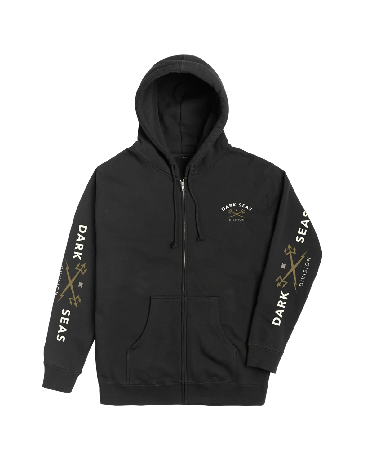 DARK SEAS Headmaster V3 Zip-Up Hoodie Black Men's Zip Hoodies Dark Seas