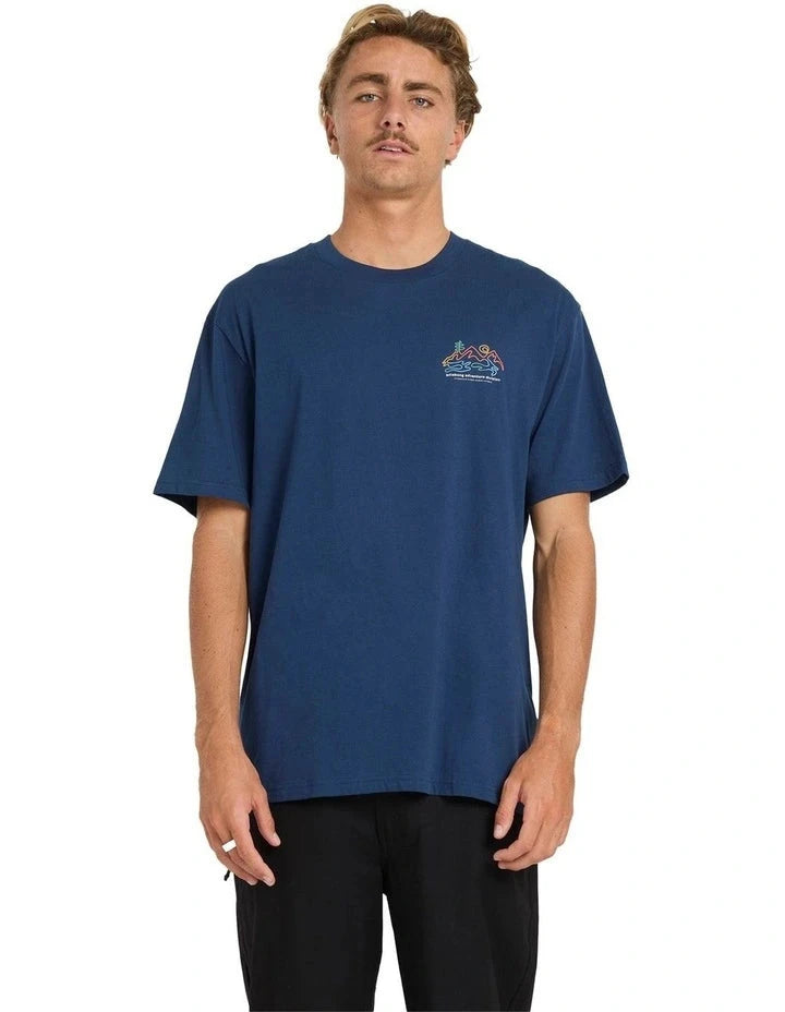 BILLABONG Range Adiv Premium T-Shirt Dark Blue Men's Short Sleeve T-Shirts Billabong