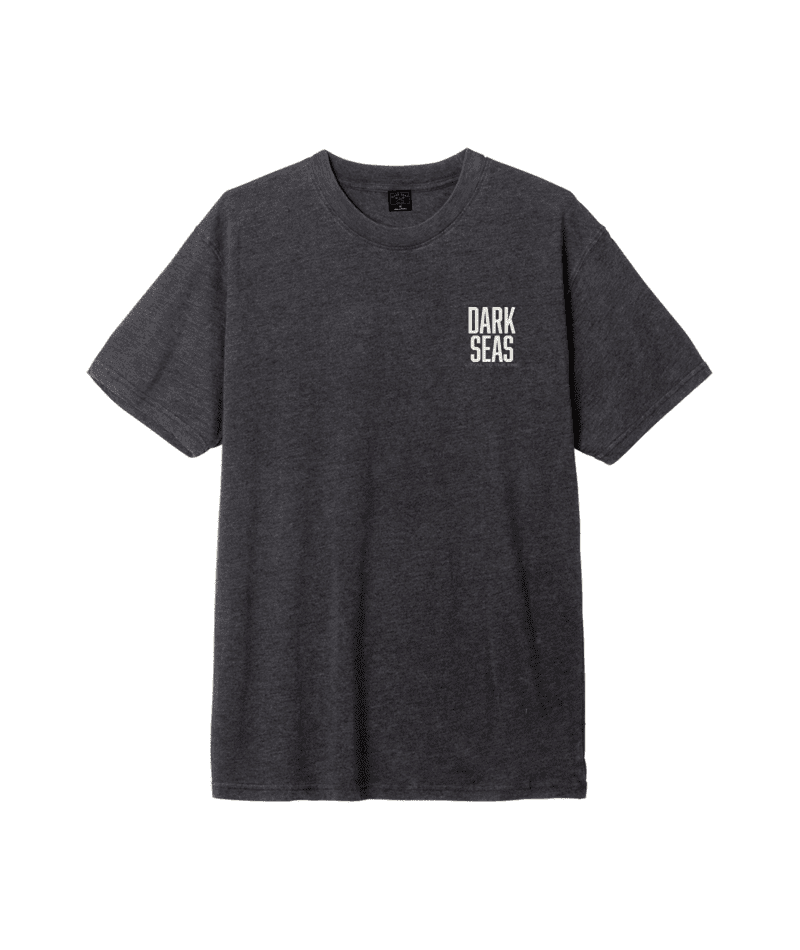 DARK SEAS Boykin Mineral Wash T-Shirt Heather Charcoal Men's Short Sleeve T-Shirts Dark Seas
