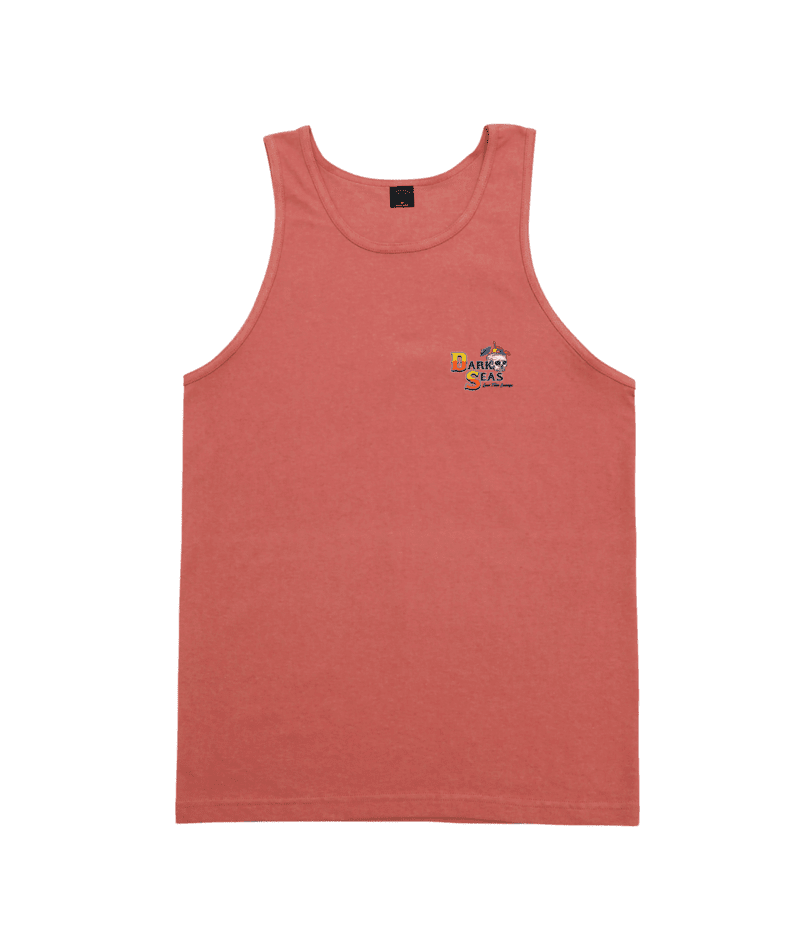 DARK SEAS Key West Tank Top Sunset Coral Men's Tank Tops Dark Seas