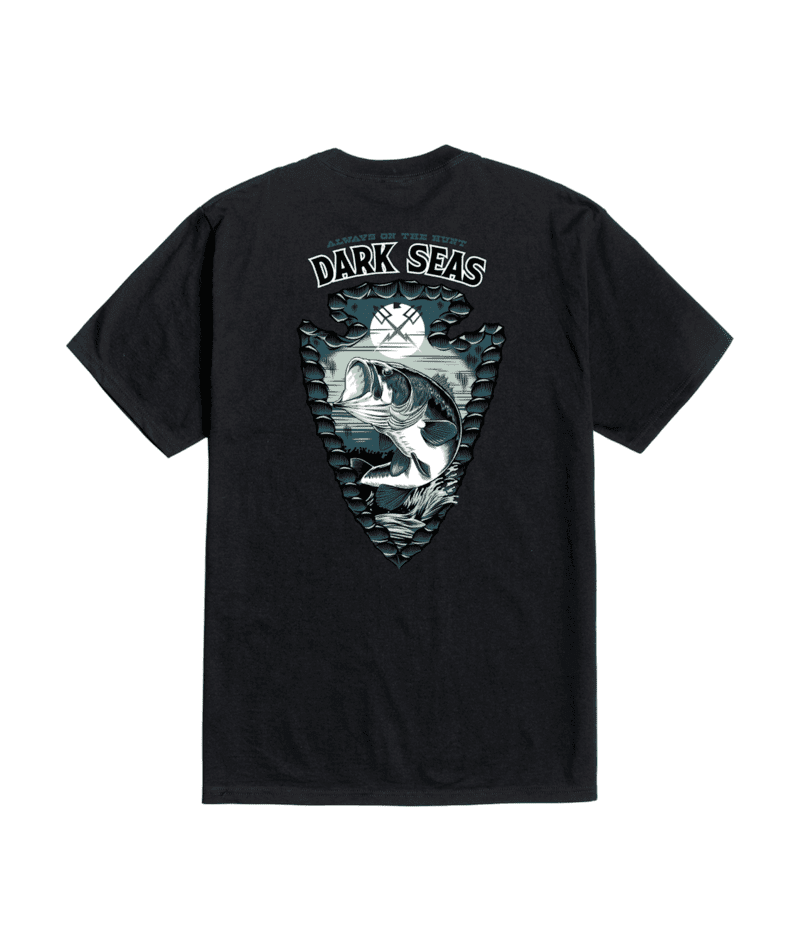 DARK SEAS Camp Arrowwood Pigment T-Shirt Black Men's Short Sleeve T-Shirts Dark Seas