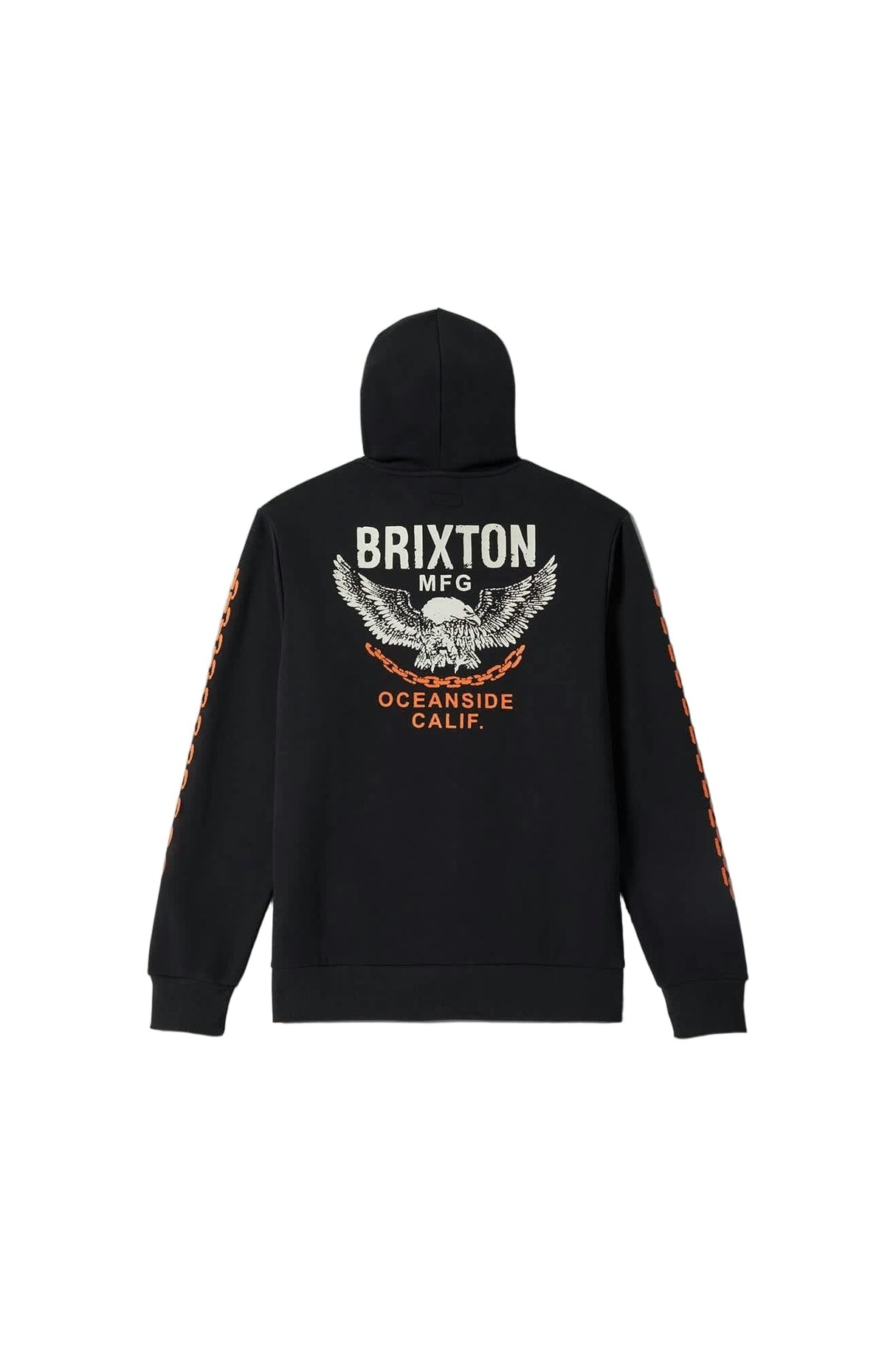 BRIXTON Waller Pullover Hoodie Black Men's Pullover Hoodies Brixton