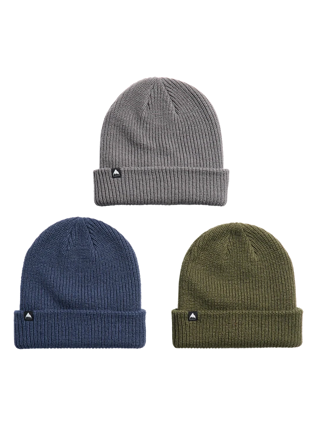 BURTON DND Beanie 3 Pack Selvedge Blue/Gotham Grey/Dried Moss Men's Beanies Burton