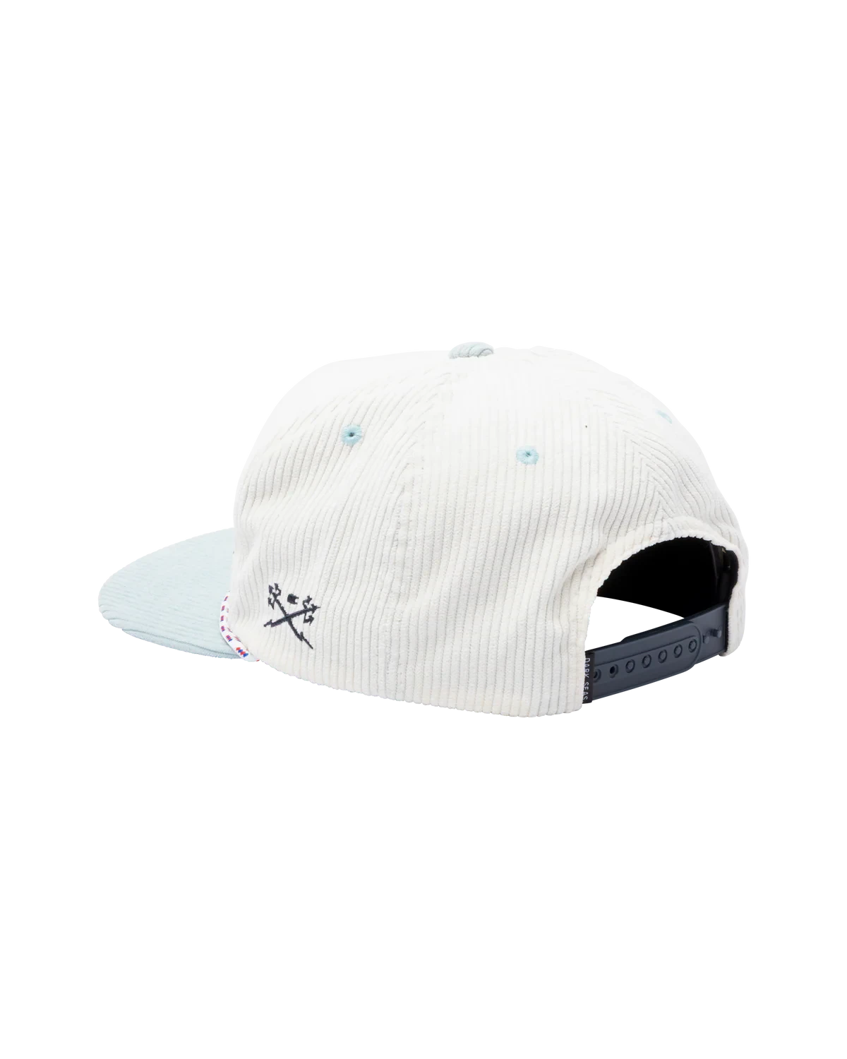 DARK SEAS Supplier Snapback Hat White/Aqua Men's Hats Dark Seas