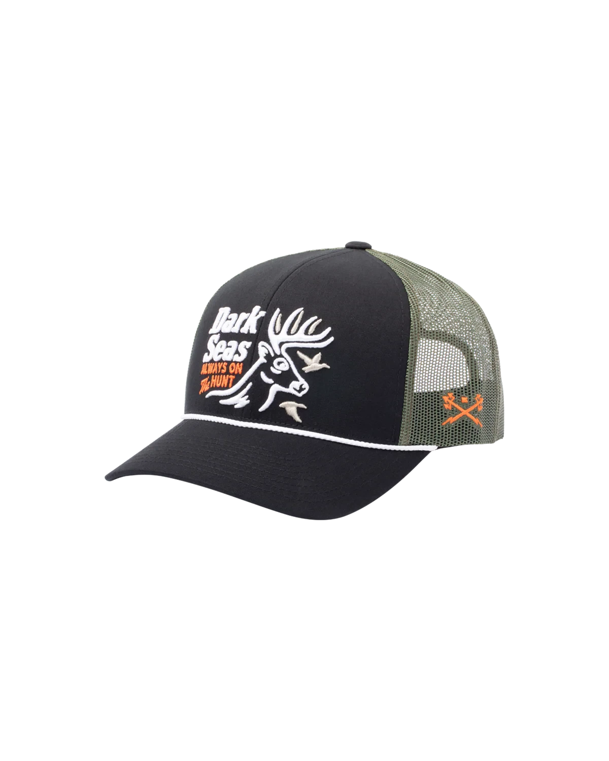 DARK SEAS Bucked Trucker Hat Black Men's Hats Dark Seas