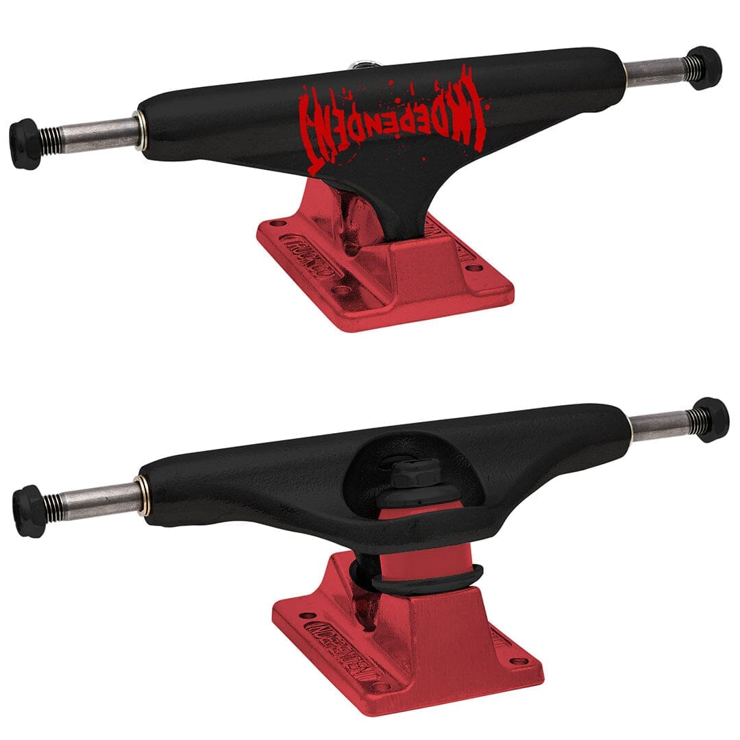 INDEPENDENT Stage 11 Splatter Span Black/Ano Red 149 Skateboard Trucks Skateboard Trucks Independent