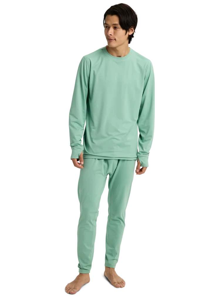 BURTON Midweight Crewneck Base Layer Soft Sage Men's Base Layers Burton