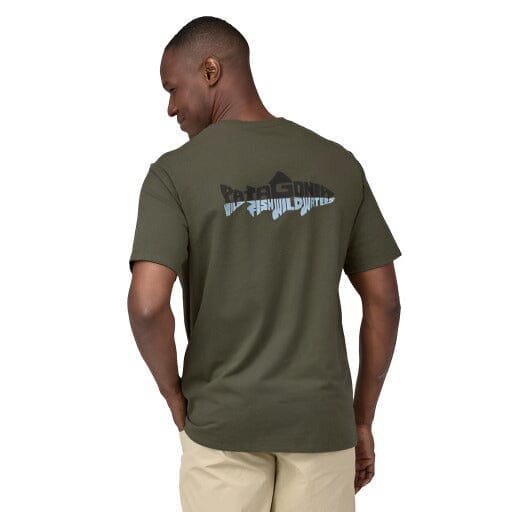 PATAGONIA Wild Waterline Pocket T-Shirt Basin Green Men's Short Sleeve T-Shirts Patagonia