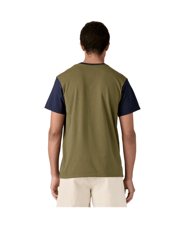PATAGONIA Shop Sticker Pocket T-Shirt Tent Green Men's Short Sleeve T-Shirts Patagonia