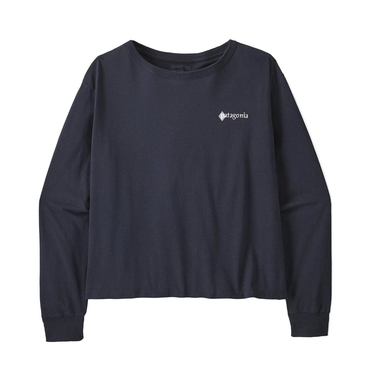 PATAGONIA Women's Long-Sleeved Hut Tripper Easy-Cut T-Shirt Smolder Blue Women's Long Sleeve T-Shirts Patagonia