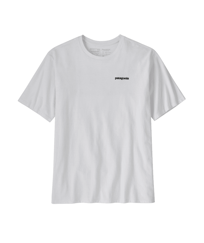 PATAGONIA P-6 Logo Responsibili-Tee T-Shirt White Men's Short Sleeve T-Shirts Patagonia