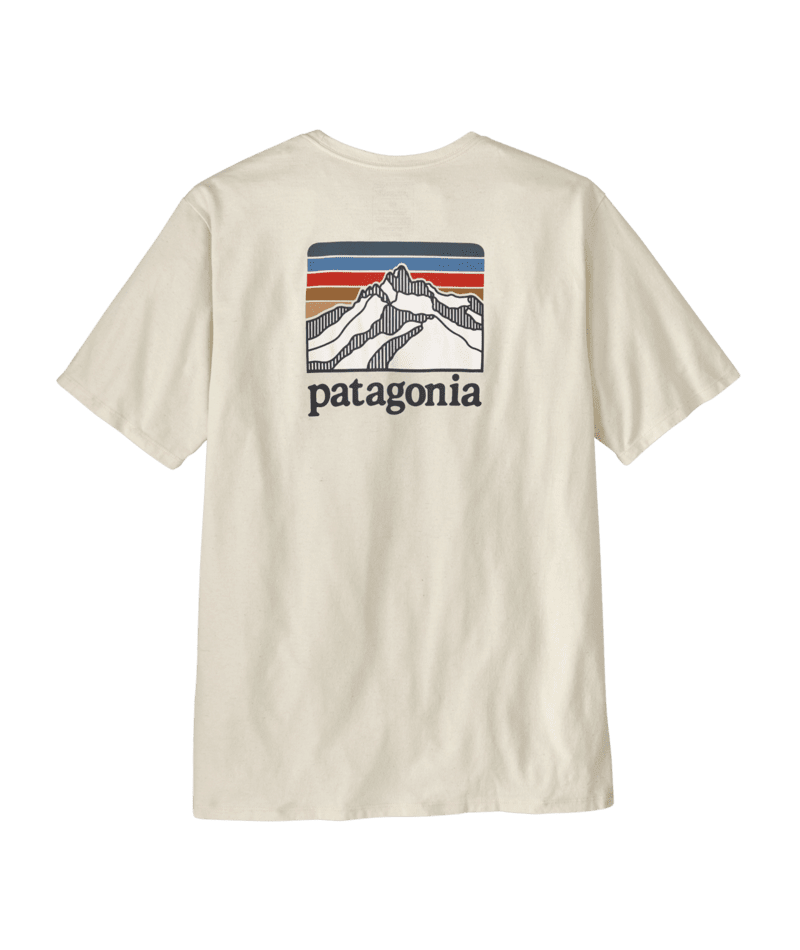 PATAGONIA Line Logo Ridge Pocket Responsibili-Tee Birch White Men's Short Sleeve T-Shirts Patagonia 