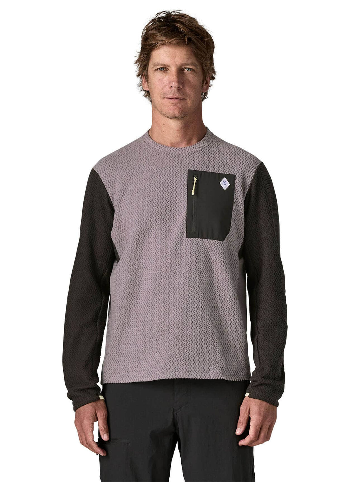PATAGONIA R1 Air Fleece Crewneck May Gray Men's Insulators Patagonia
