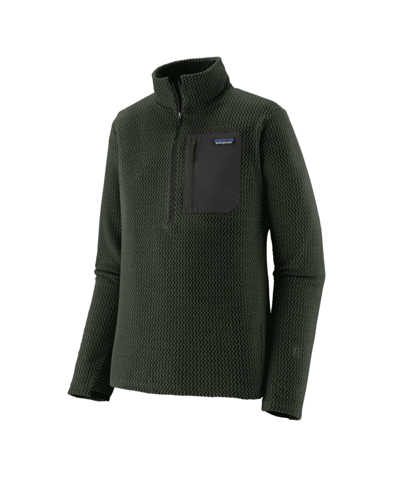 PATAGONIA R1 Air Fleece Zip-Neck Old Growth Green Men's Sweaters Patagonia