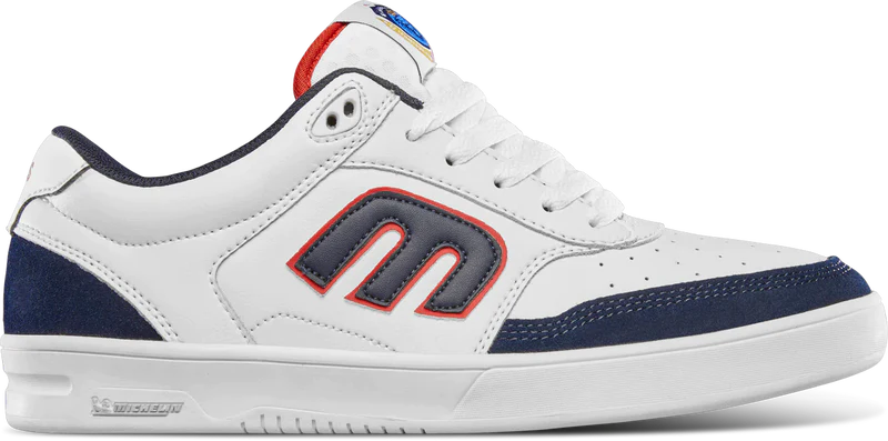 ETNIES The Aurelien Michelin Shoes White/Navy/Red Men's Skate Shoes Etnies