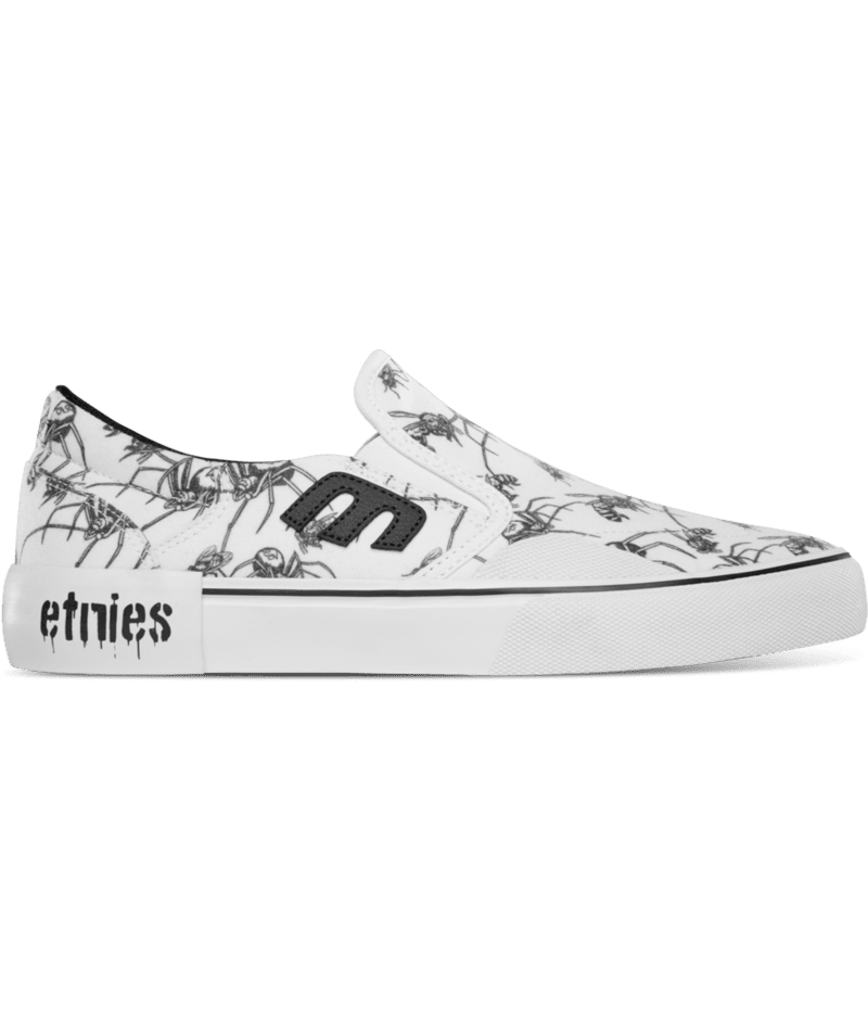 ETNIES Marana Slip X Bones Shoes White/Black Men's Skate Shoes Etnies 