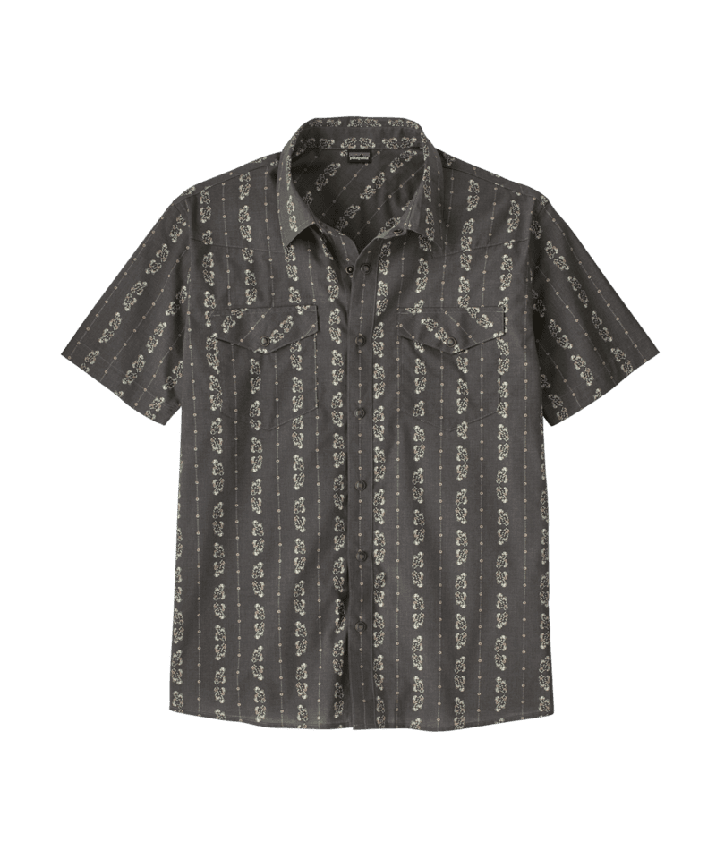 PATAGONIA Go-To Western Short Sleeve Button Up Lowlands/Forge Grey Men's Short Sleeve Button Up Shirts Patagonia