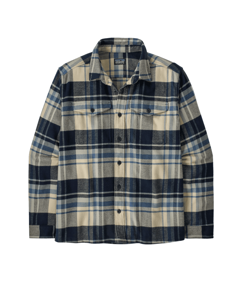 PATAGONIA Fjord Flannel Longsleeve Button-Up Shirt Hibernate/Sunken Blue Men's Long Sleeve Button Up Shirts Patagonia