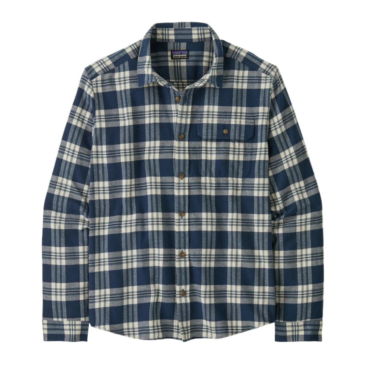 PATAGONIA Lightweight Fjord Flannel Long Sleeve Button-Up Shirt Base Camp/New Navy Men's Long Sleeve Button Up Shirts Patagonia