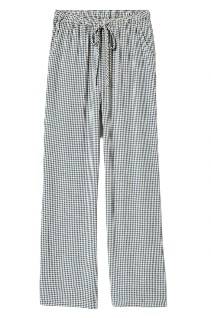 BRIXTON Women's Hudson Lounge Pant Azure Blue Gingham Women's Pants Brixton