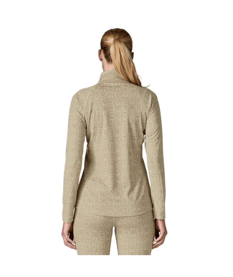 PATAGONIA Capilene Midweight Zip-Neck Pullover Flow: Dyno White Women's Base Layers Patagonia