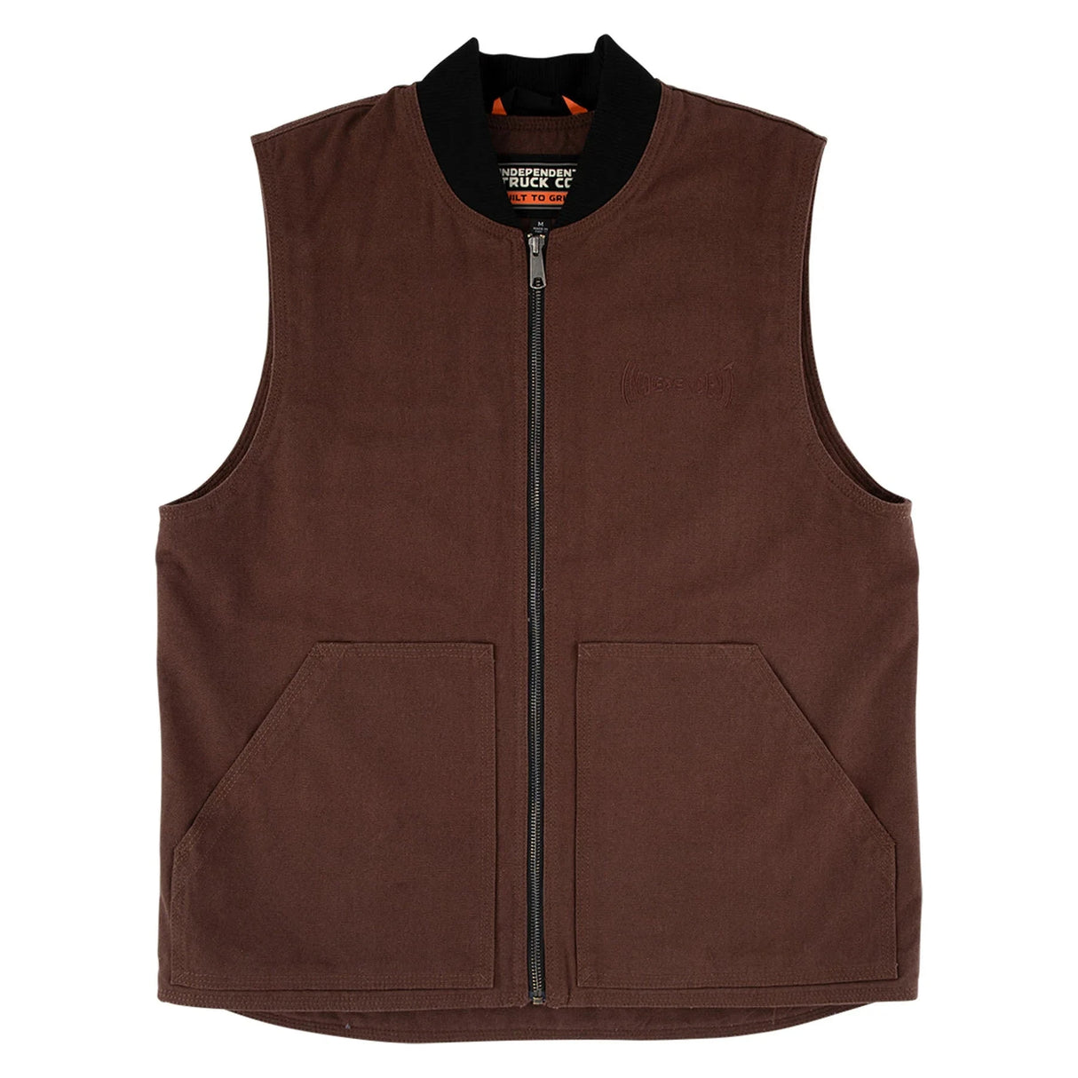 INDEPENDENT Built To Grind Canvas Vest Chocolate Men's Vests Independent