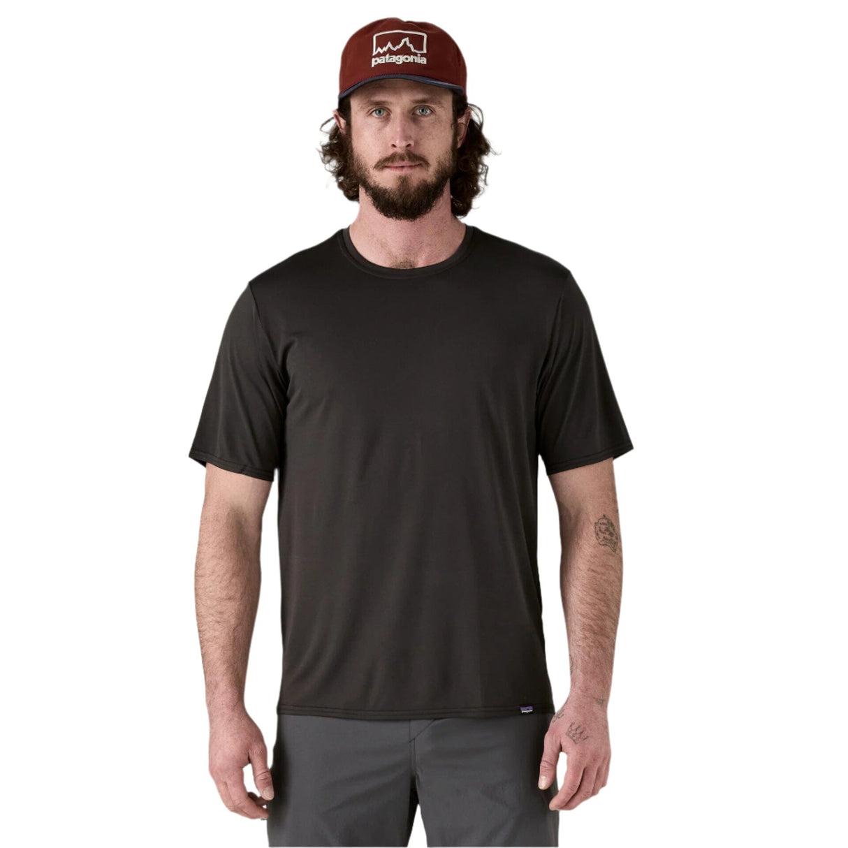 PATAGONIA Cap Cool Daily T-Shirt Black Men's Short Sleeve T-Shirts Patagonia