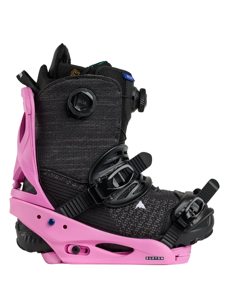 BURTON Women's Scribe Re:Flex Snowboard Bindings Fuchsia Pink 2026 Women's Snowboard Bindings Burton