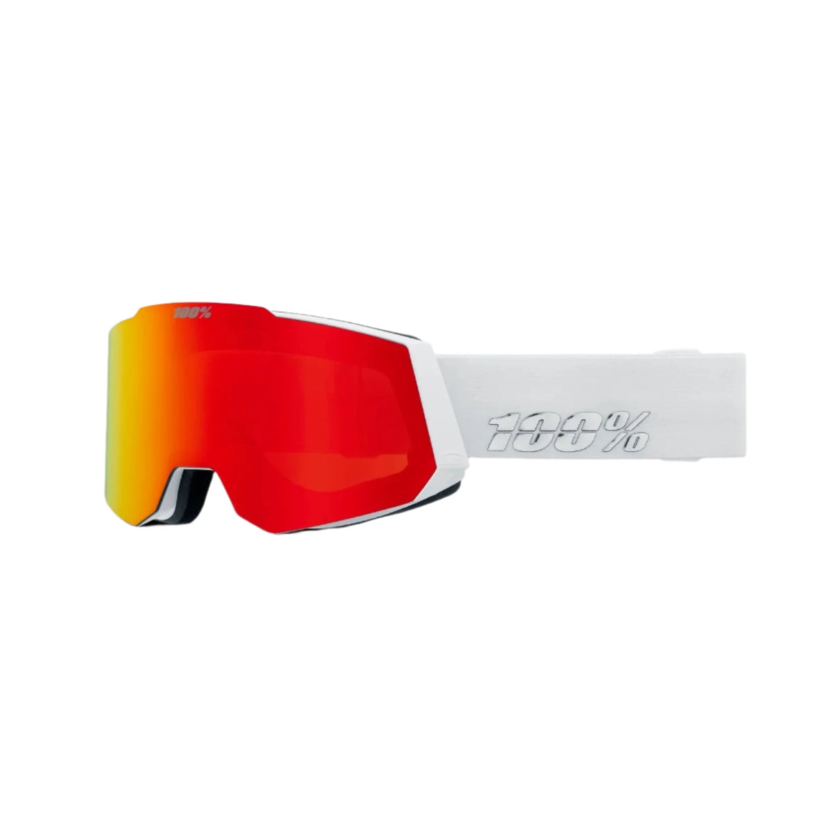 100% Snowcraft White - HiPER Red Mirror + HiPER Turquoise Mirror Snow Goggle Snow Goggles 100%