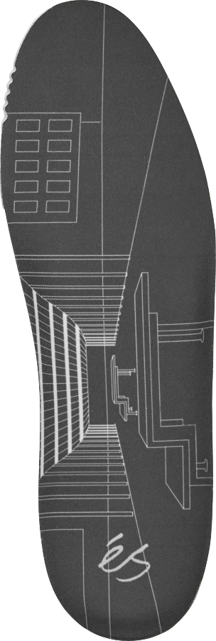 ES Accel Slim X Sants Shoes Grey/Black Men's Skate Shoes Es