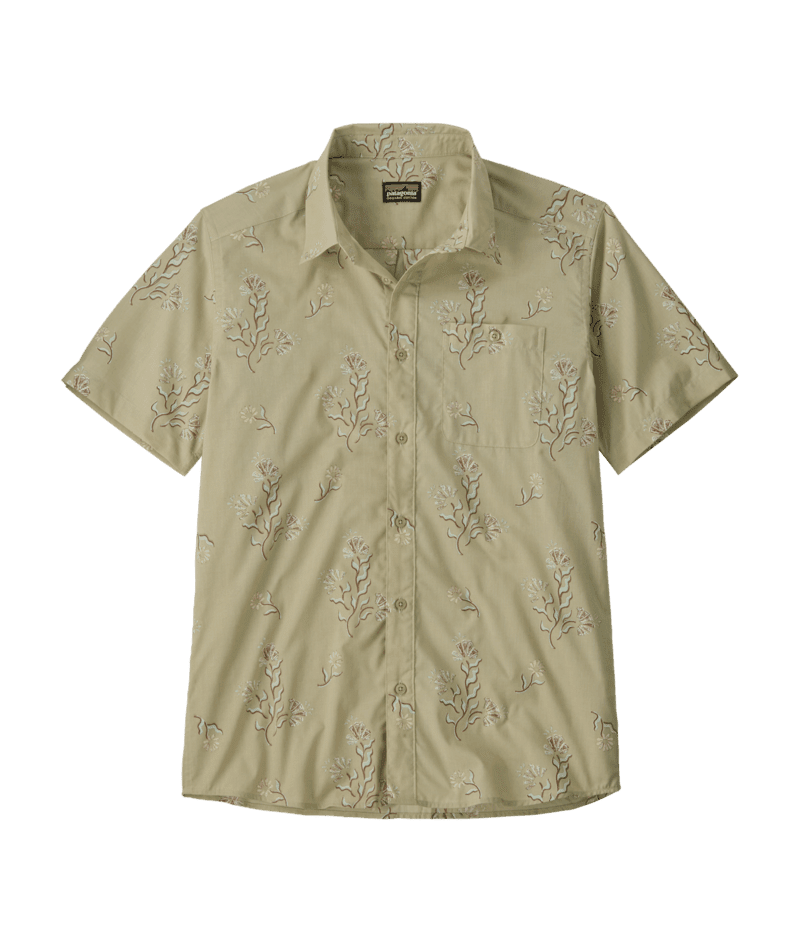 PATAGONIA Go-To Short Sleeve Button Up Ocean Blooms/Weathered Stone Men's Short Sleeve Button Up Shirts Patagonia
